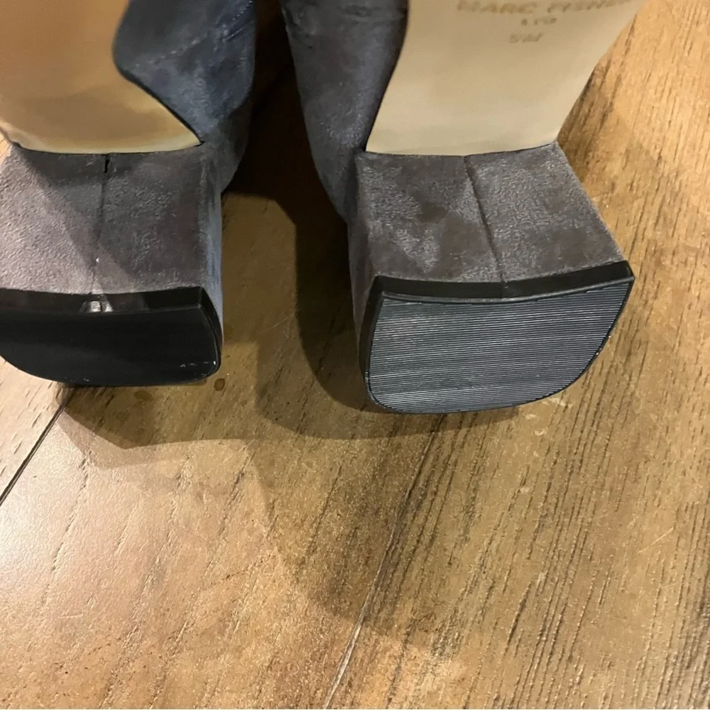Marc Fisher LTD Arrine Over-the-Knee Faux Suede Boots, color gray, size 5